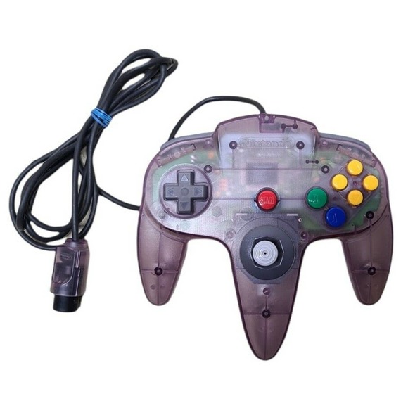 C Thru Clear Purple ATOMIC OEM Nintendo 64 Controller N64 Authentic Tight Stick